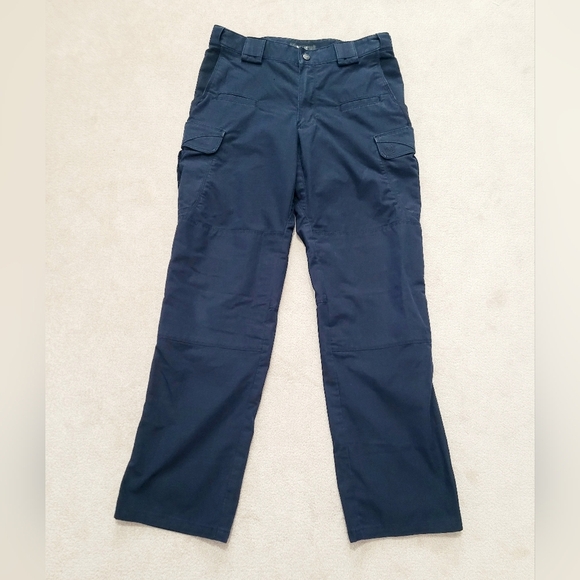 5.11 Tactical Unisex Pants 32x32 Navy Blue Cargo Style Utility Workwear - Picture 3 of 7